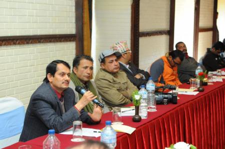 Interaction with Economic Journalists of Nepal held  on 9th January 2015 At Hotel Yan & Yeti