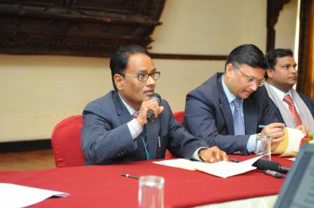 Interaction with Economic Journalists of Nepal held  on 9th January 2015 At Hotel Yan & Yeti