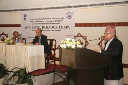 Interaction with H.E. Shri Sunil B. Thapa, Minister for Commerce & Supplies” on 30th April 2014
