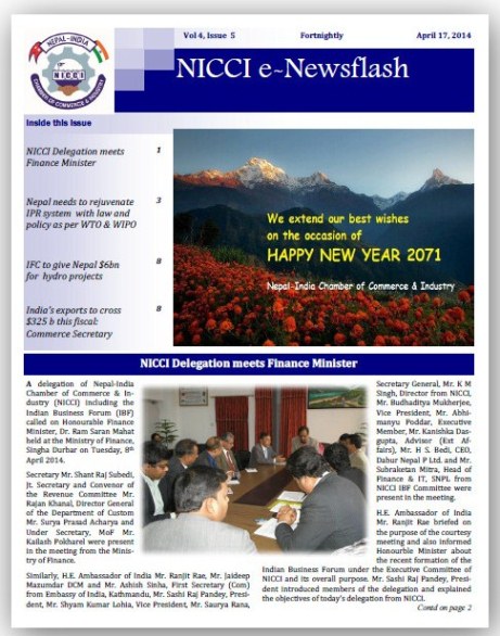 NICCI E-News Flash, April Issue