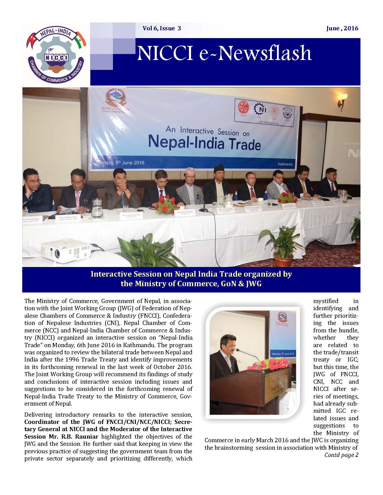 NICCI E-News Flash, June Issue